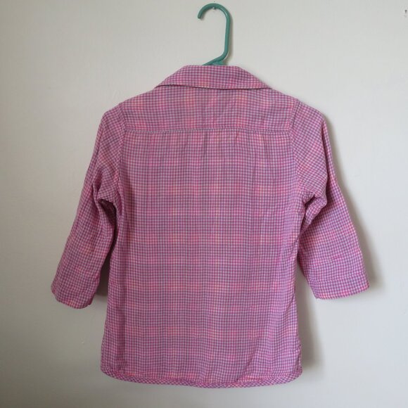 Ralph Lauren Polo Reversible Pink Plaid Snap Blouse Size S - Picture 4 of 11